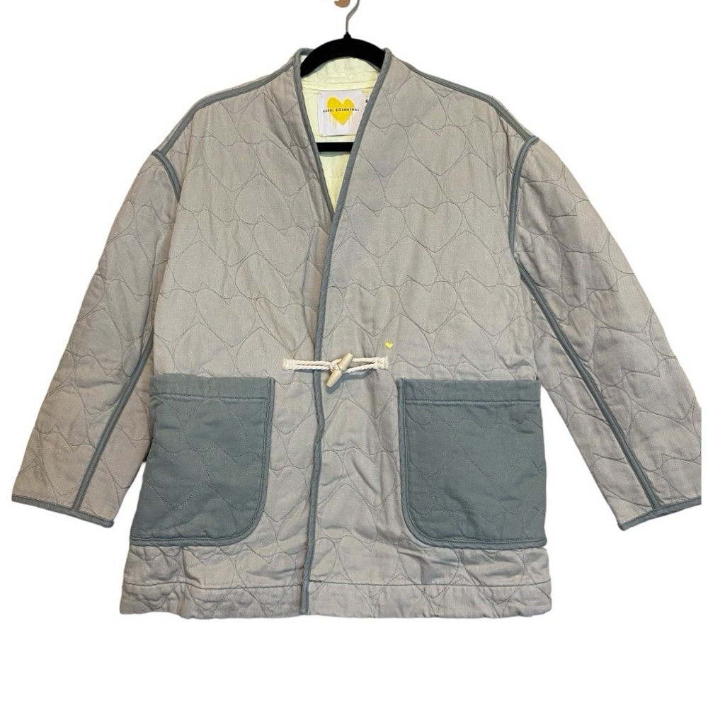 Anthro x KR Cotton Quilt Heart Army Green Jacket